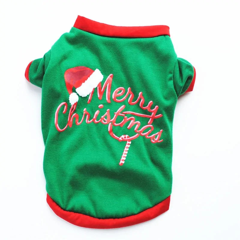 Festive Christmas Dog Clothes | Cozy Cotton Outfit for Holiday Cheer