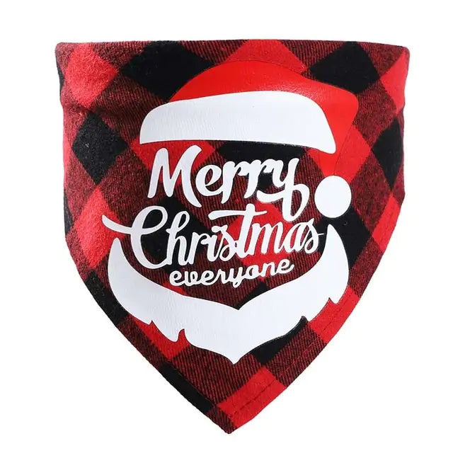 Christmas Plaid Pet Bandanas | "Santa’s Favorite" Edition