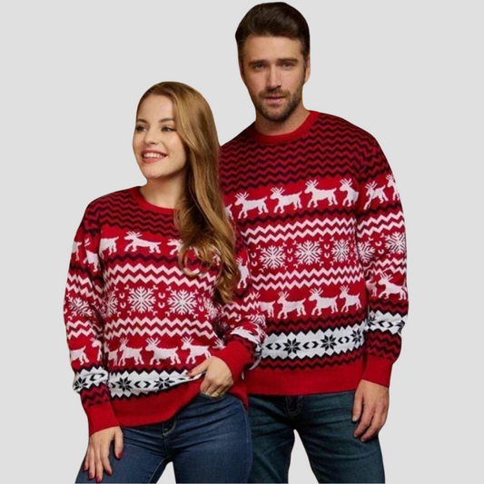 2024 New Christmas Matching Sweaters Soft Jumper Women Men Boys Girls Jacquard Pullover Top Warm Thick Knitwear Xmas Family Look