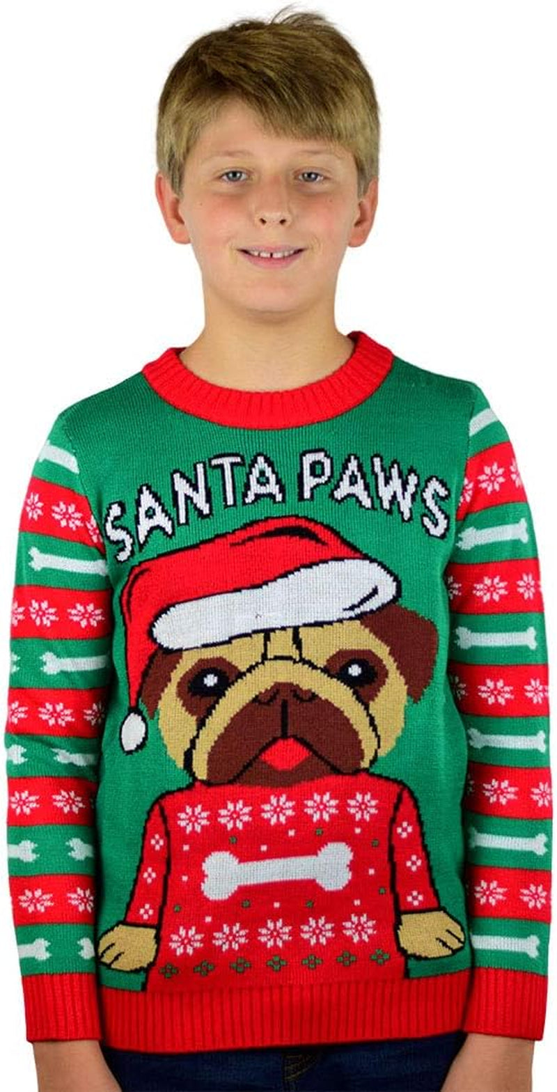 Funny Christmas Sweater for Boys and Girls Holiday Xmas Gift Dog Large