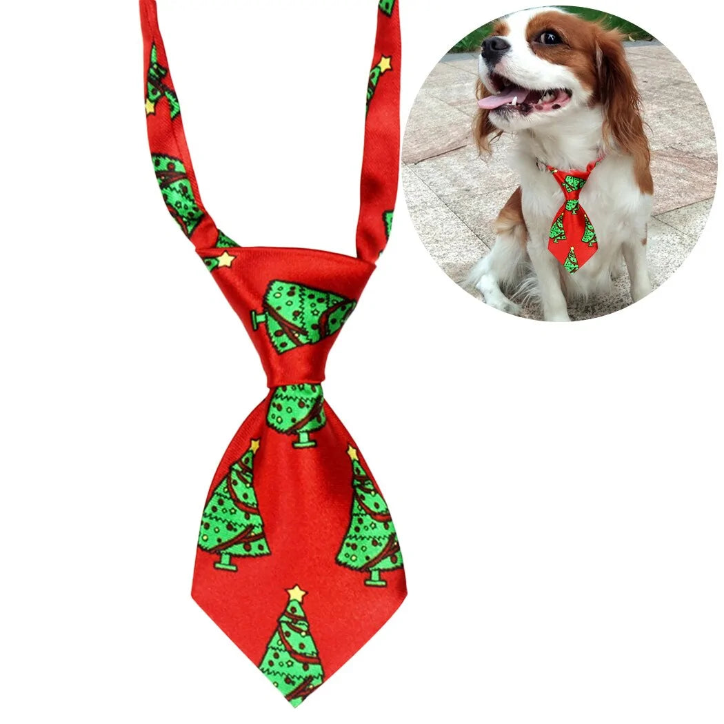 Festive Pet Christmas Ties – Adjustable, Stylish Holiday Accessories for Dogs & Cats