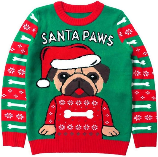 Funny Christmas Sweater for Boys and Girls Holiday Xmas Gift Dog Large