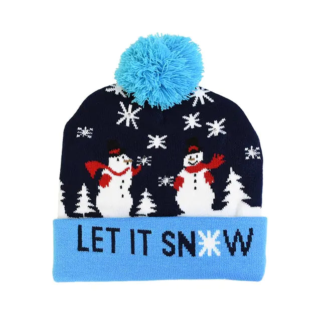 LED Christmas Knitted Hat – Light-Up Holiday Beanie for Festive Fun