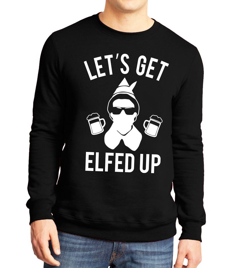 Let's Get Elfed Up Christmas Sweater Unisex Mugs Version - Pick Color