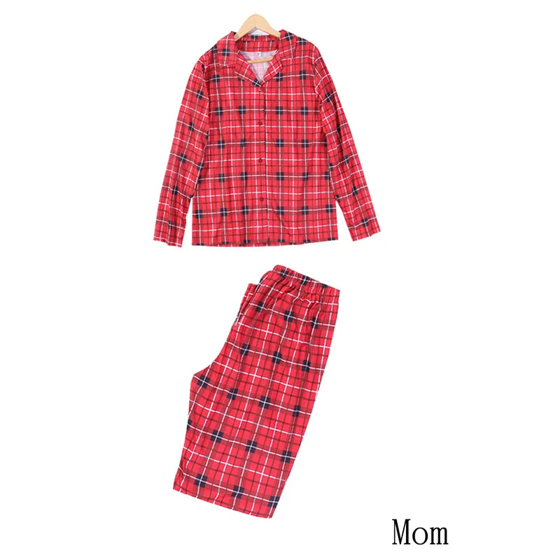 Christmas Plaid Family Matching Pajamas Set for Mother, Father, Baby, Kids, and Dog