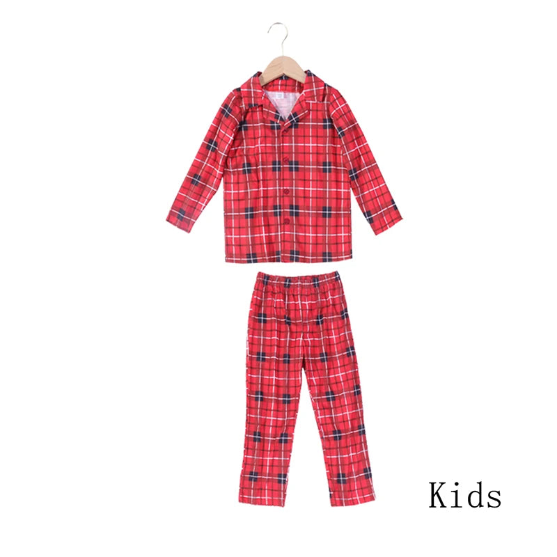 Christmas Plaid Family Matching Pajamas Set for Mother, Father, Baby, Kids, and Dog