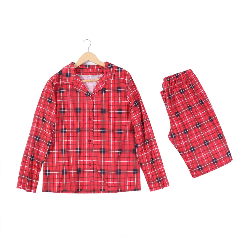 Christmas Plaid Family Matching Pajamas Set for Mother, Father, Baby, Kids, and Dog