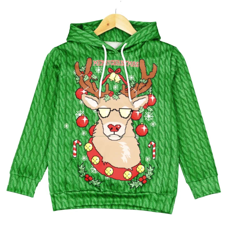 Alpaca Print Children's Ugly Christmas Sweater|Pawxmasduo