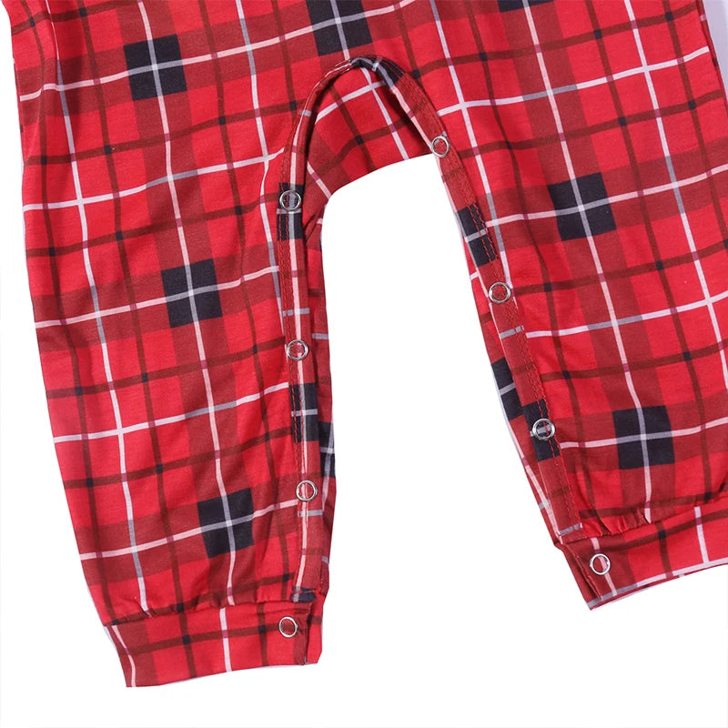 Christmas Plaid Family Matching Pajamas Set for Mother, Father, Baby, Kids, and Dog