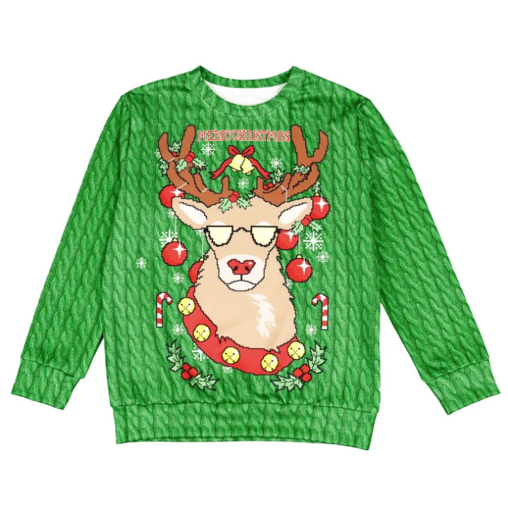 Alpaca Print Children's Ugly Christmas Sweater|Pawxmasduo