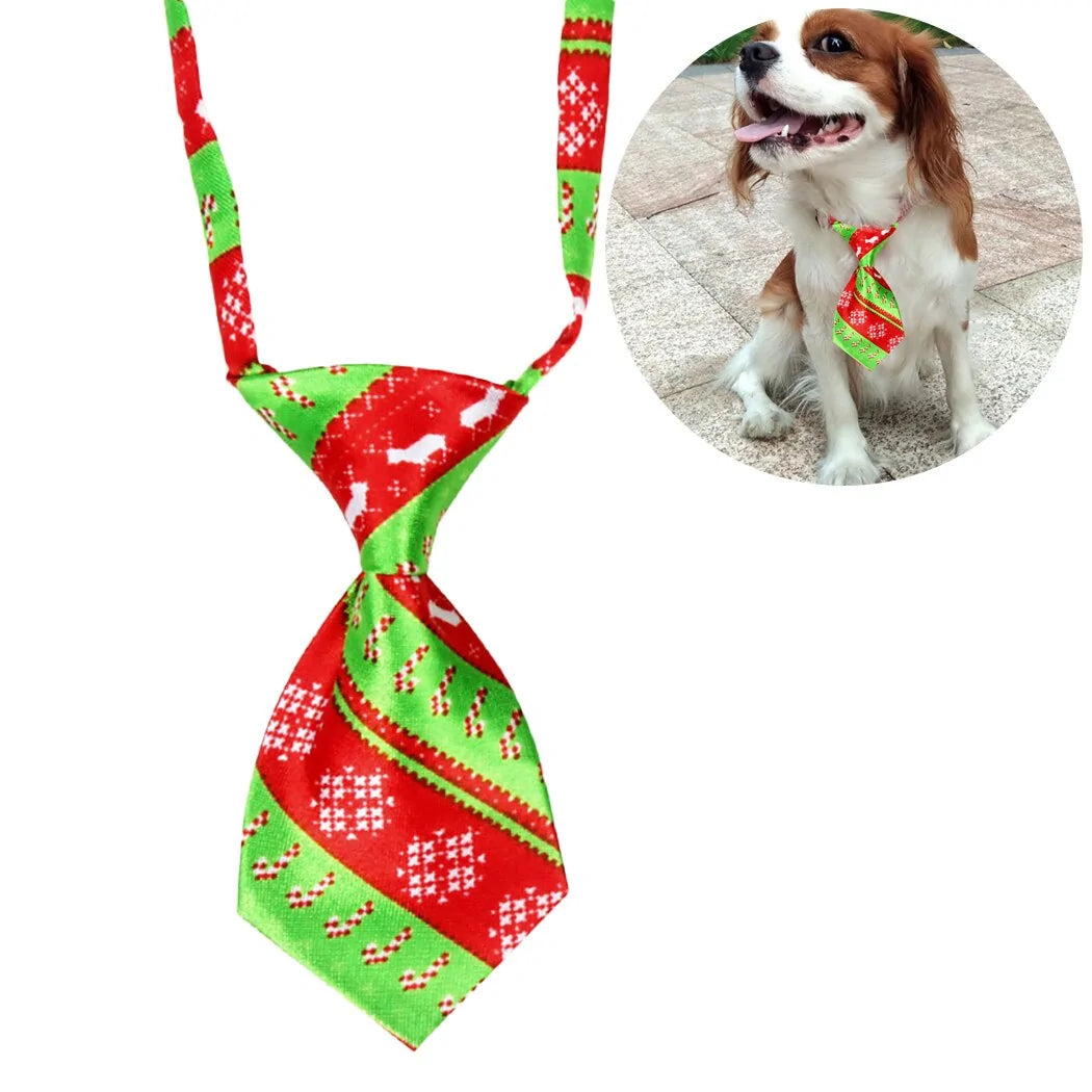 Festive Pet Christmas Ties – Adjustable, Stylish Holiday Accessories for Dogs & Cats