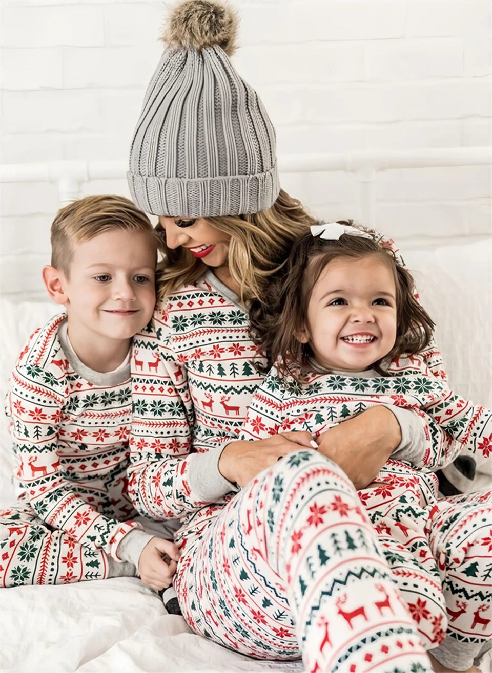 Hot Sall Winter Christmas Pajamas Set Mother Kids Look Loungewear Pjs Baby Pyjamas Children's Family Matching Outfits Sleepwear