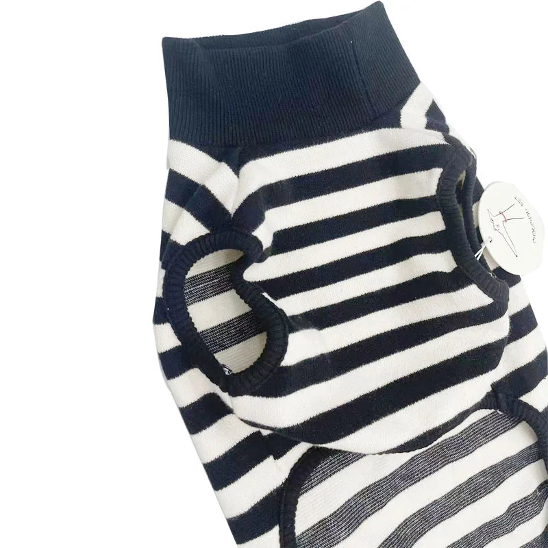 Italian Greyhound Dress Striped Stretch Summer Vest Black Whippet Dress