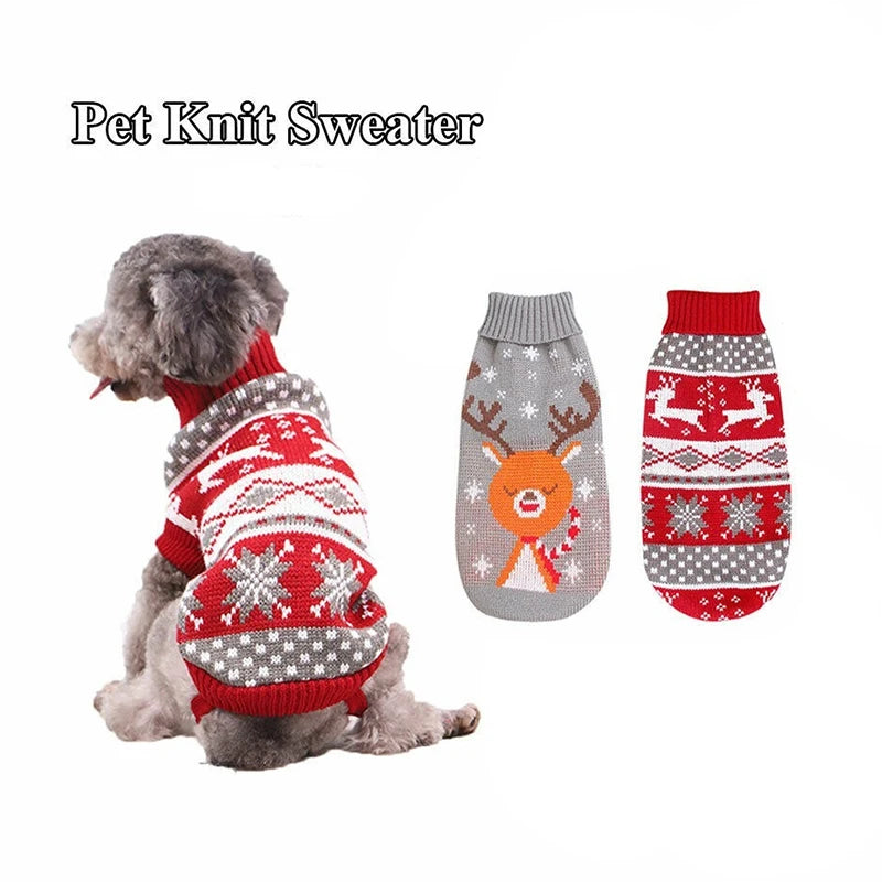 Dog Ugly Christmas Reindeer Sweater for Medium and Large Dogs