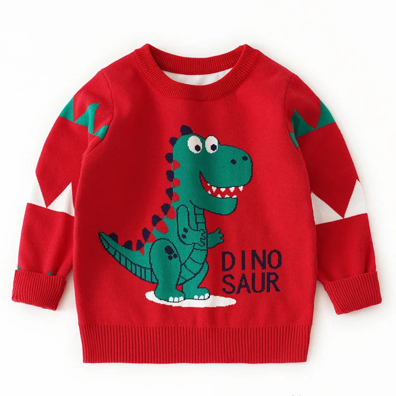 2024 Spring Autumn Winter New 2 3 4 6 8 10 Years Children's Clothing Kids Pullover Knitted Baby Christmas Sweater For Baby Boys