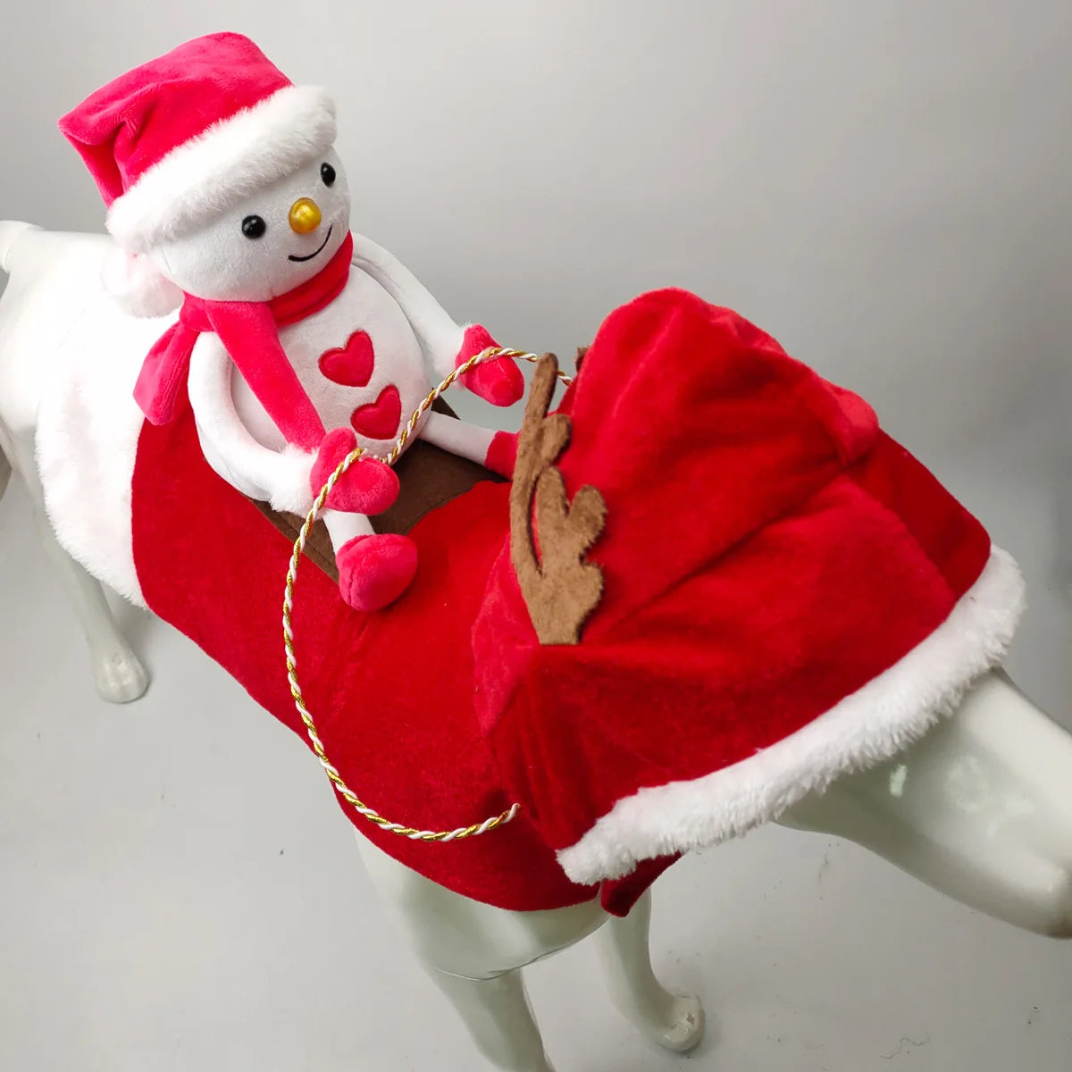 Creative Christmas Dog Costume Funny Christmas Santa Claus Riding on Dog Pet Cat Holiday Outfit Clothes Dressing Xmas