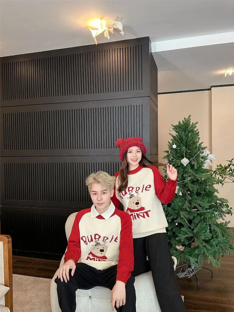 Matching Family Christmas Pullover Sweaters for Mom, Dad, and Kids