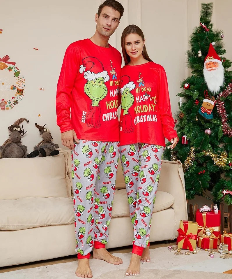 2024 Christmas Matching Family Pajamas, Santa Print Set for Adults, Kids, Babies, and Dogs