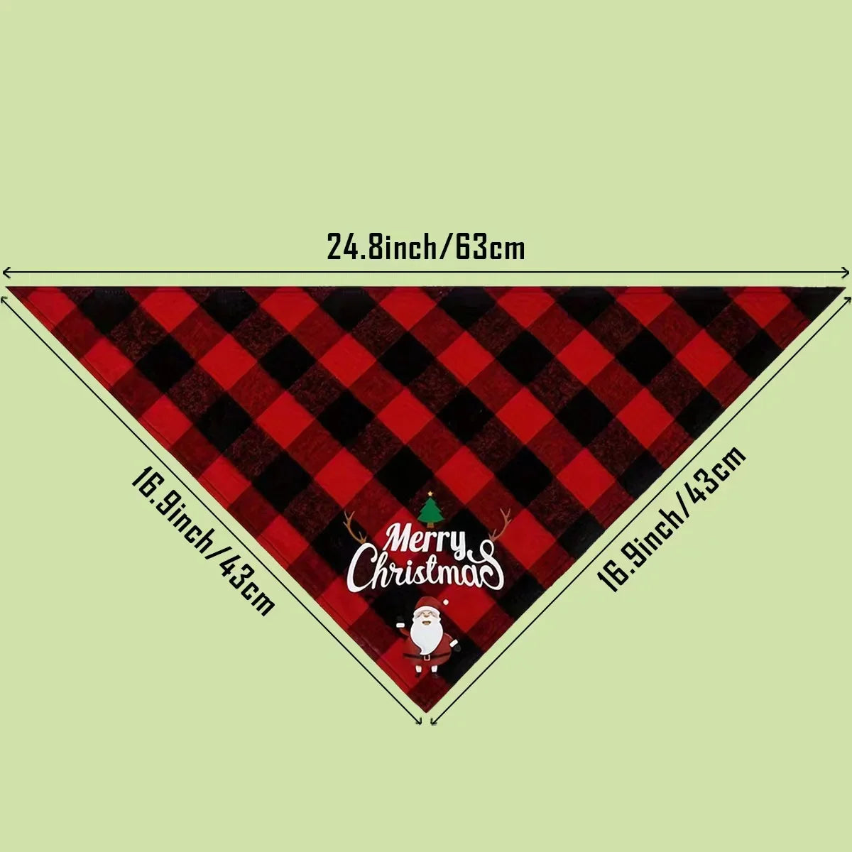 Dog triangle towel Christmas Bandanas Classic Xmas Thanksgiving Pet Scarf Bibs Kerchief Holiday Birthday Decoration for Dog Cat