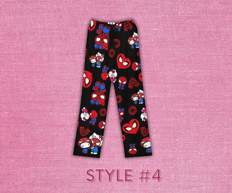 Kawaii Sanrios Hellokitty Pajama Trousers Spring Autumn Home Leisure Summer Cartoon Air Conditioning Wear Sleeping Loose Pants