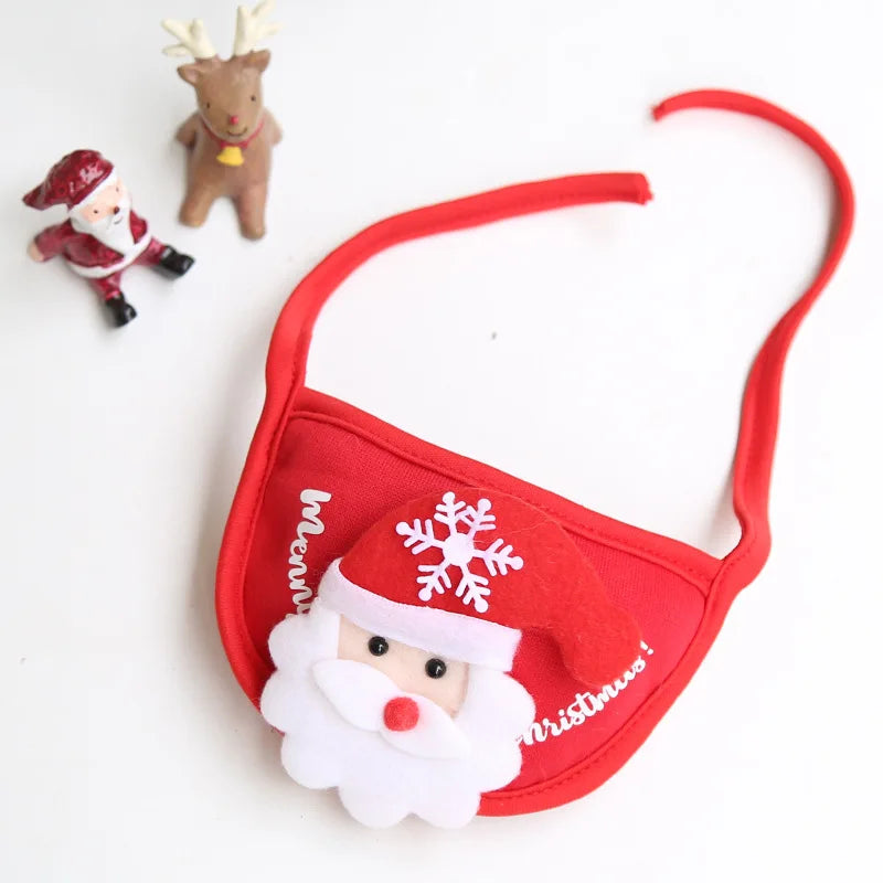 Christmas Pet Hat Cute Antlers Saliva Towel for Dog Cat Dress Up Supplies Lovely Design  Autumn and Winter Clothes Pet Accessory