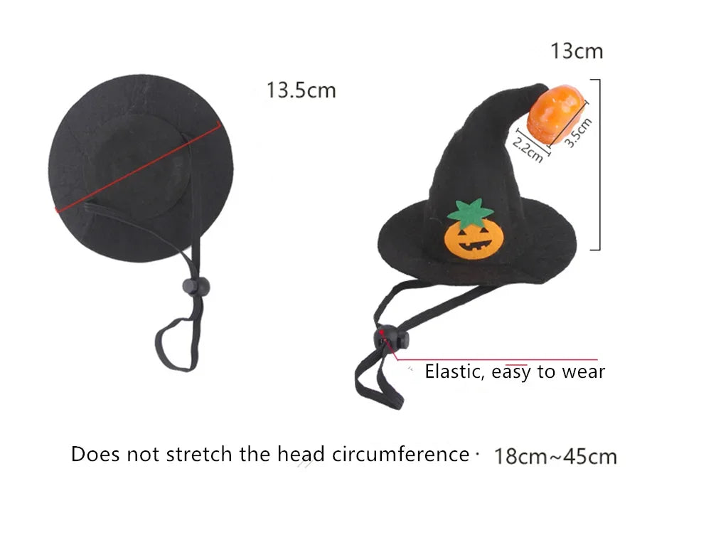 Halloween Small Pets Clothes Hat Bat Wings Funny Cat Dog Cosplay Costume Artificial Wing with Pumpkin Bells Halloween Supplies