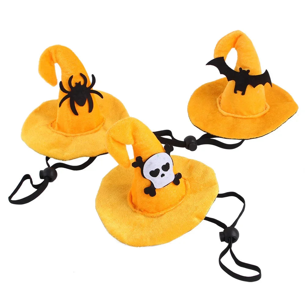 Halloween Small Pets Clothes Hat Bat Wings Funny Cat Dog Cosplay Costume Artificial Wing with Pumpkin Bells Halloween Supplies