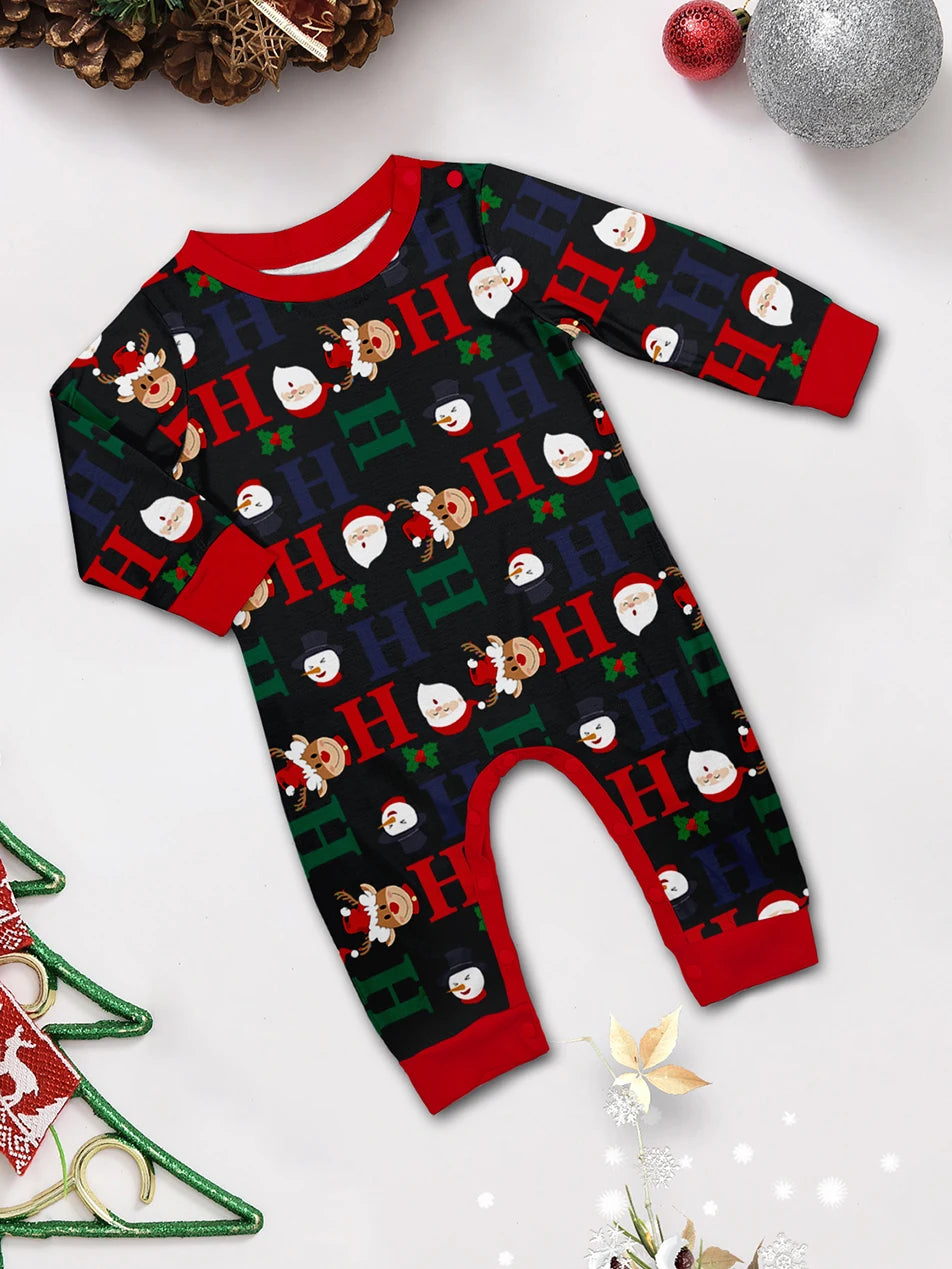 2024 Christmas Family Matching Pajamas Set, Santa Cartoon Outfit + Pet Clothes