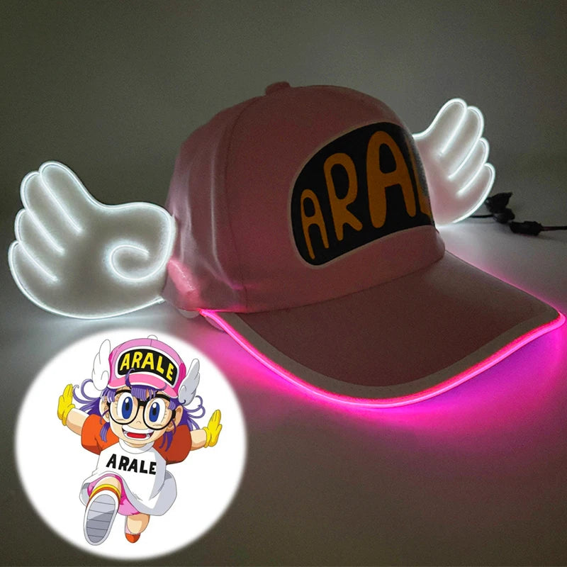 LED Light Up Baseball Hat - Flashing Pumpkin Cap for Halloween, Rave Parties, and Cosplay Costumes