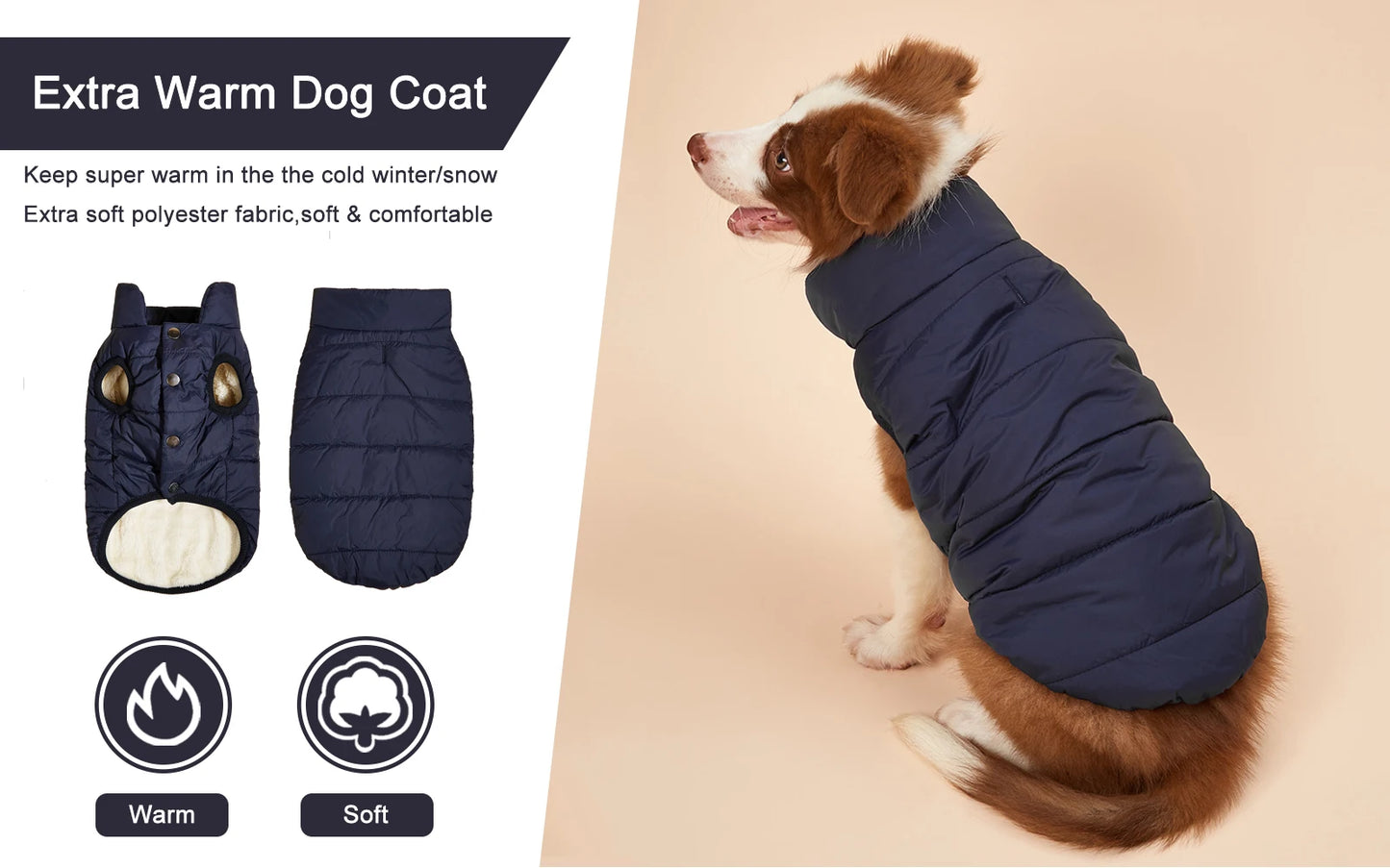 Winter Pet Coat Clothes for Dogs Winter Clothing Warm Dog Clothes for Small Dogs Christmas Big Dog Coat Winter Clothes Chihuahua