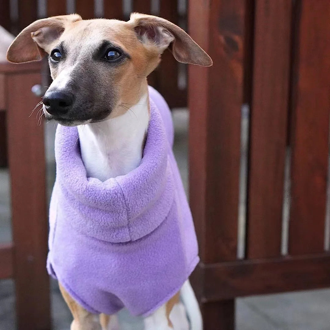 Winter Fleece Whippet Vest Italian Greyhound Clothes Turtleneck Dog Clothes Soft Fleece Clothes