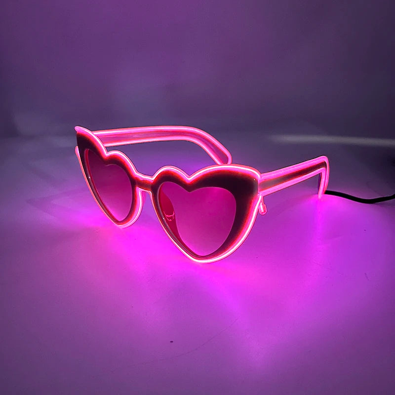 LED Light Up Glasses - Neon Luminous Goggles for Christmas, Cosplay