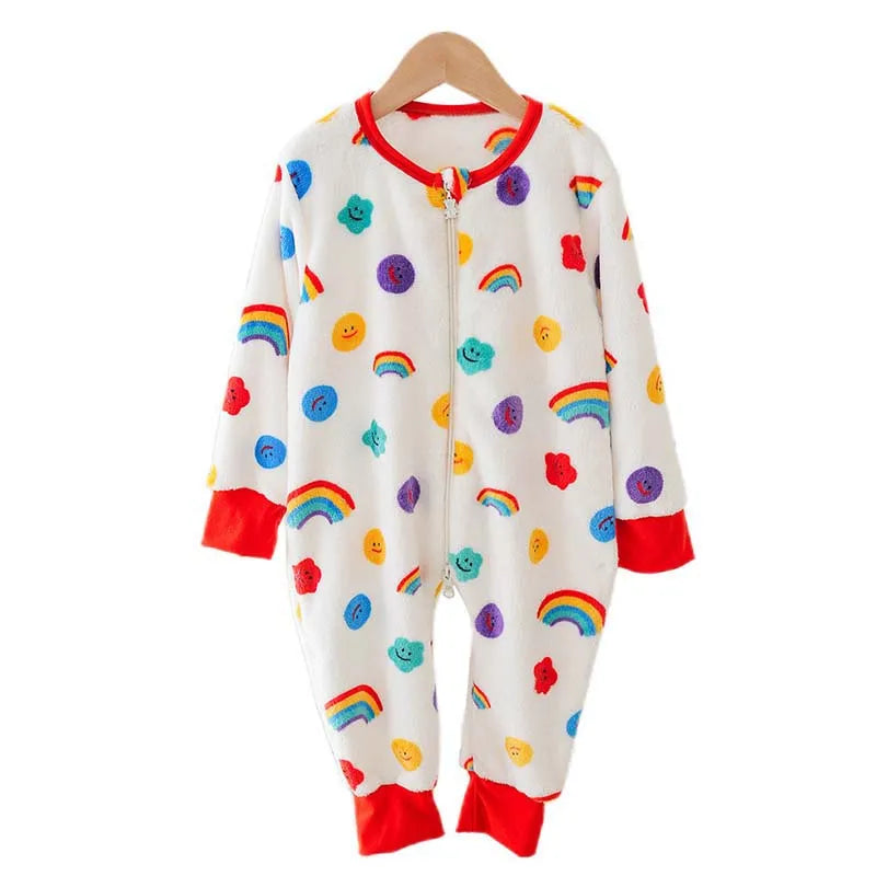 Cartoon Flannel Fleece Children Baby Sleeping Bag Sack Warm Winter Clothes Toddler Sleepsack Pajamas For Girls Boys Kids 1-6T