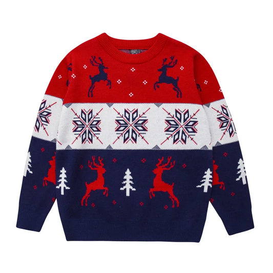 2023 Christmas Boys Girls Sweater Winter Autumn Children Clothing Baby Girl Knitwear Pullover Knitted Sweater Kids Party Sweater