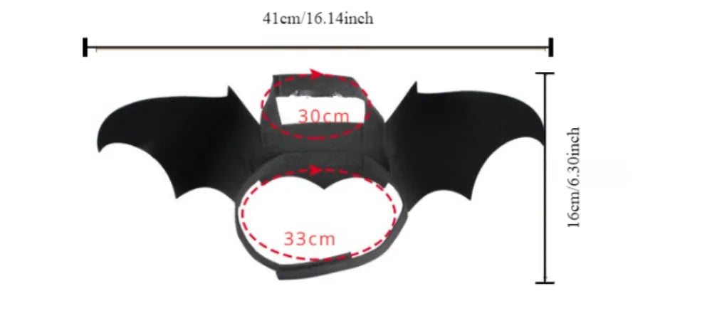 Halloween Small Pets Clothes Hat Bat Wings Funny Cat Dog Cosplay Costume Artificial Wing with Pumpkin Bells Halloween Supplies