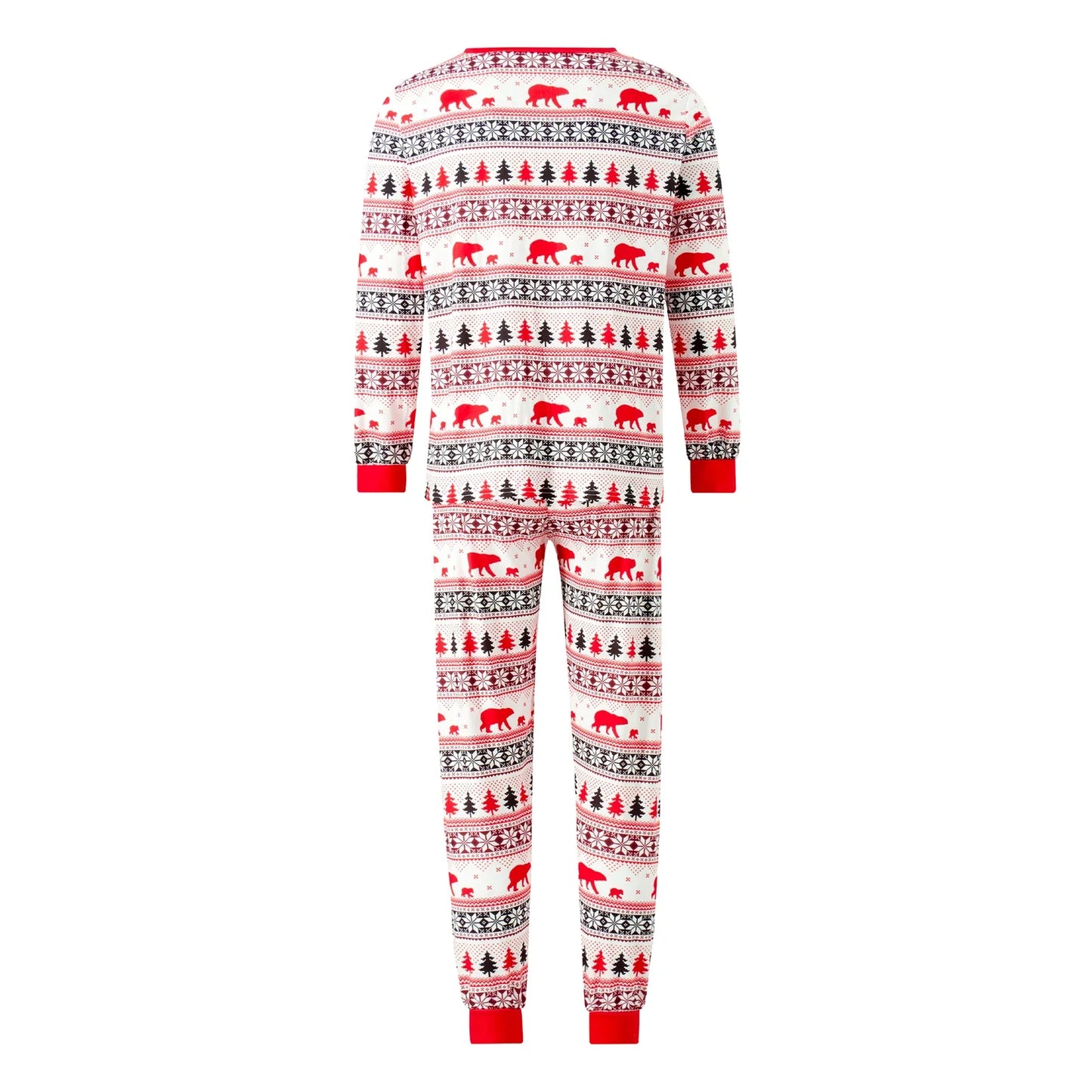 Family christmas pajamas 2024 Warm Soft Allover Print Pajamas Casual Loose Sleepwear Baby Dog Romper Xmas Look Pjs