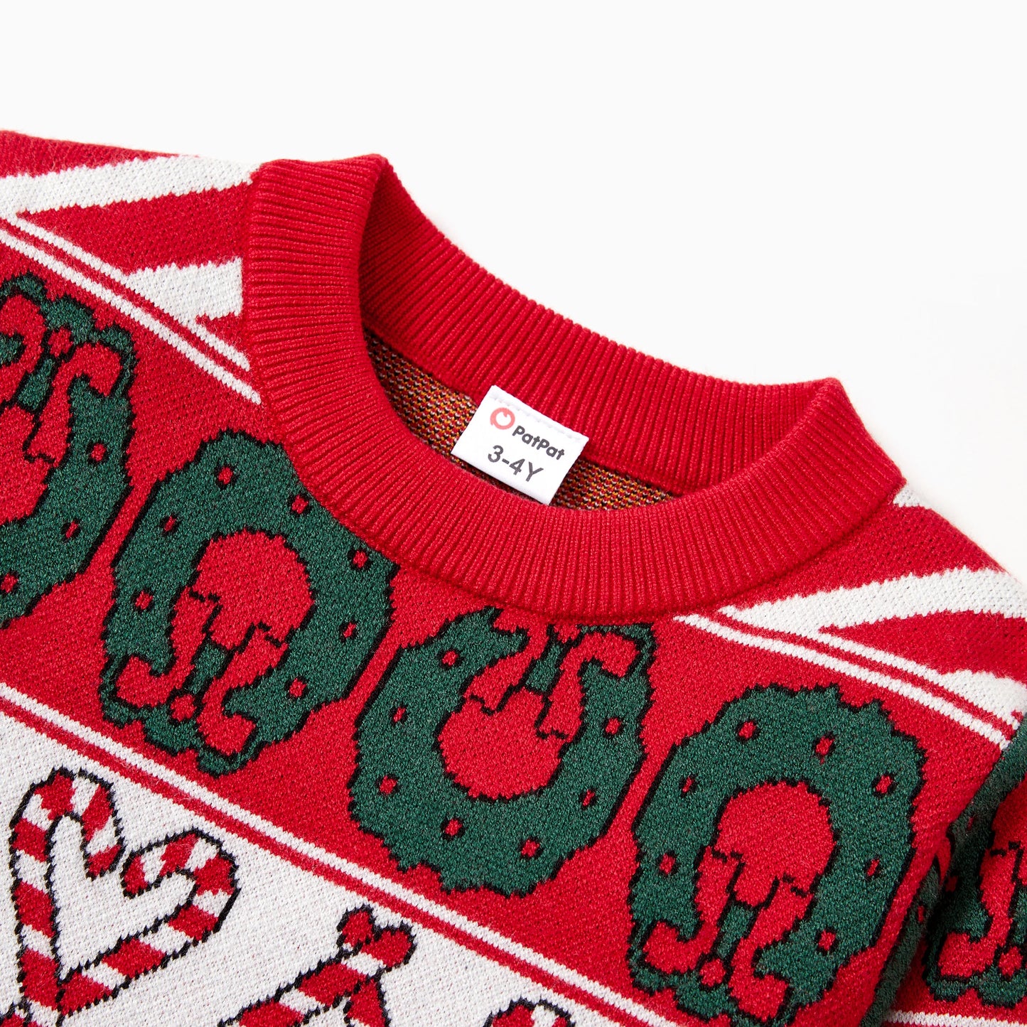 Matching Christmas Sweater Family Tops with Bells & Candy Canes Design