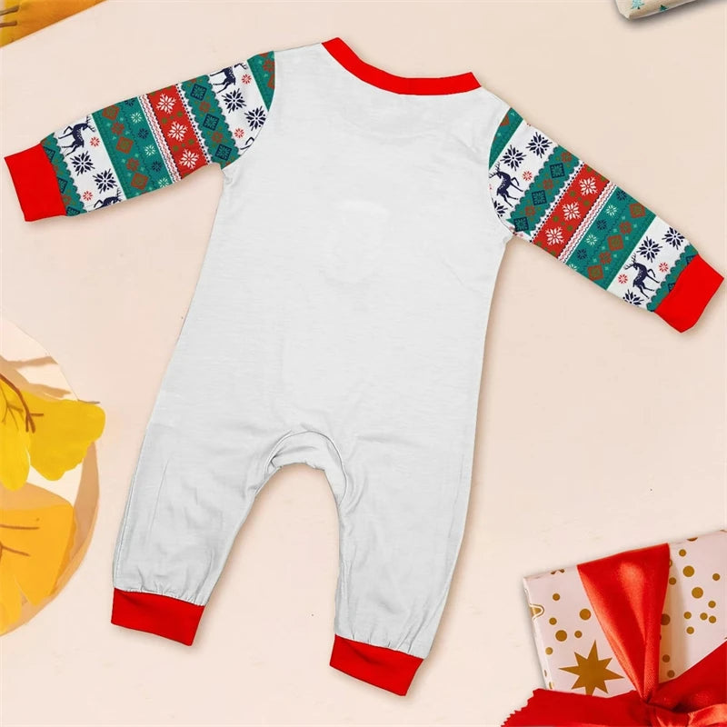 2024 Christmas Family Matching Pajamas – Cute Deer and Stripes for Parents & Kids