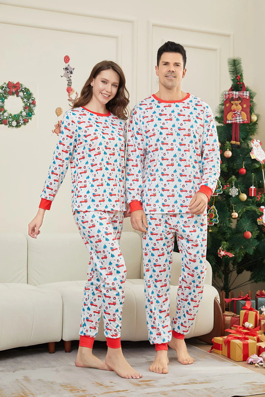 2024 Christmas Pajamas Family Matching Adult Father Mother Kids Girl Baby Xmas Pyjamas Outfits Clothes Set Family Look Sleepwear