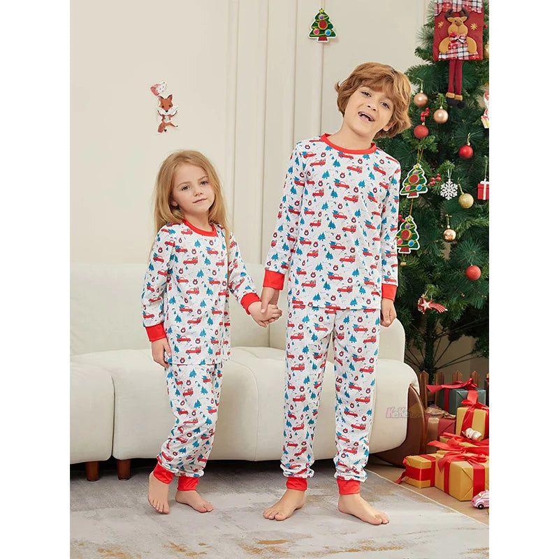 2024 Christmas Pajamas Family Matching Adult Father Mother Kids Girl Baby Xmas Pyjamas Outfits Clothes Set Family Look Sleepwear