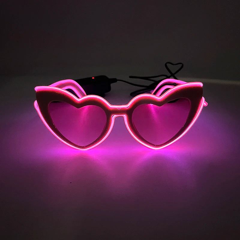 LED Light Up Glasses - Neon Luminous Goggles for Christmas, Cosplay