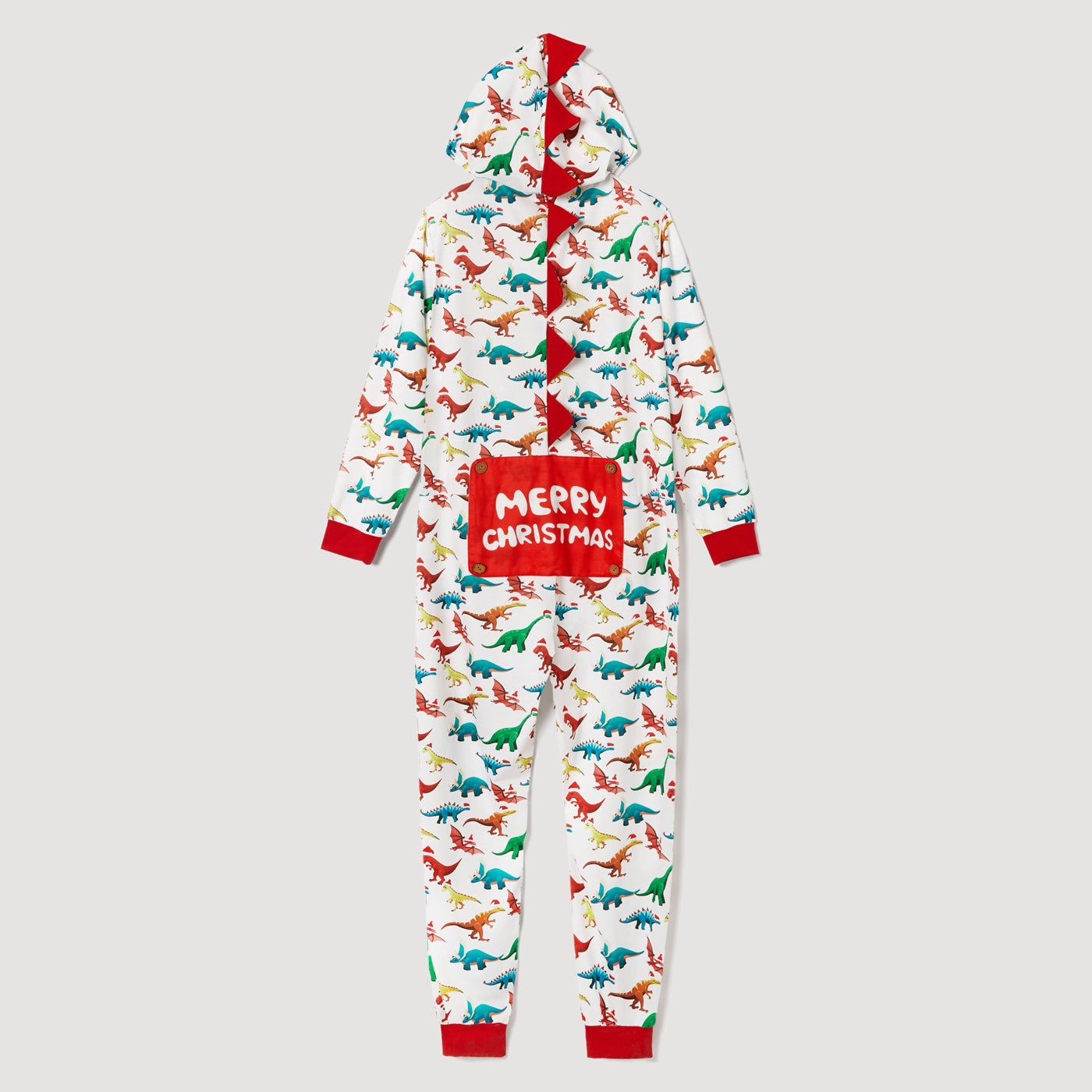 Christmas Dinosaur Print Family Matching Hooded Onesies Pajama  Cozy Sets