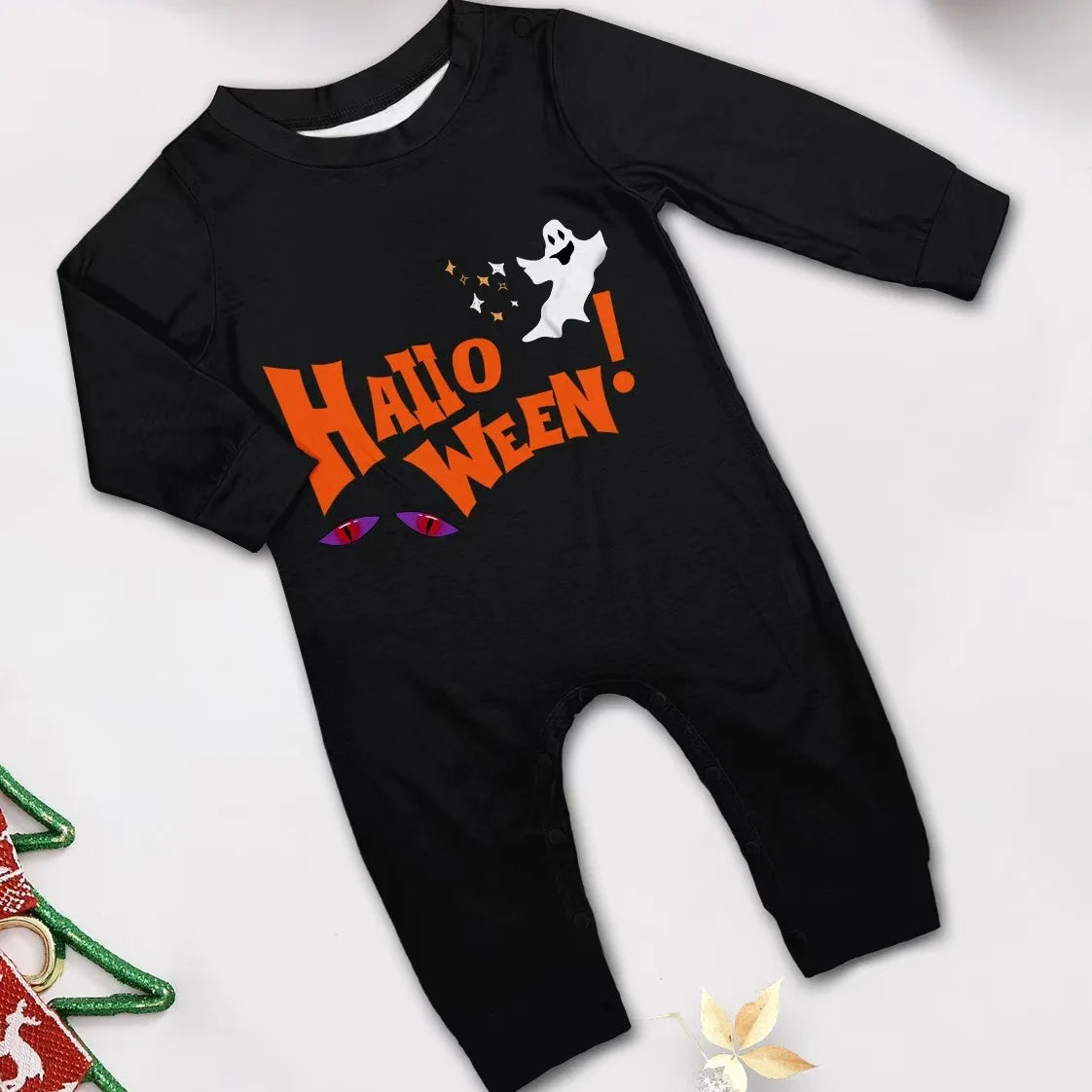 2024 Halloween Family Matching Pajamas Sets Long Sleeve Father Mother Children Nightwear Daddy Mommy and Me Pj's Clothes