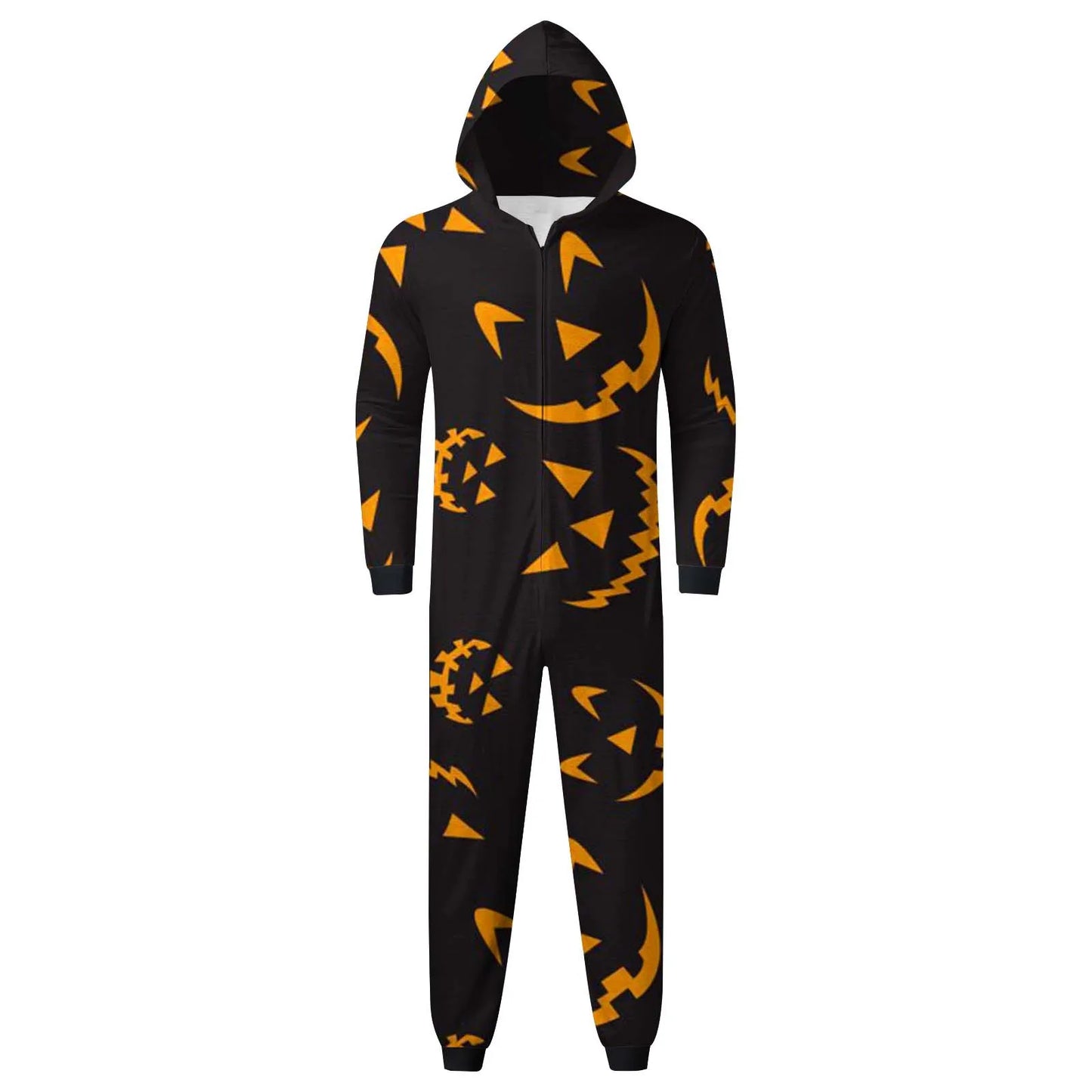 Halloween Family Matching Spider Web Jumpsuit with Zip and Hood, Ideal for Parties and Cosplay