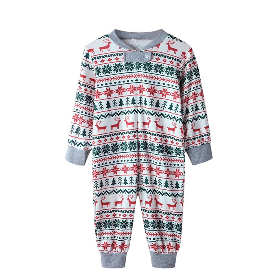 Hot Sall Winter Christmas Pajamas Set Mother Kids Look Loungewear Pjs Baby Pyjamas Children's Family Matching Outfits Sleepwear