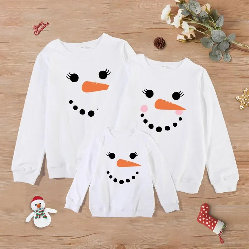 Baby Kids Winter Sweaters Christmas Family Matching Outfits Xmas T Shirt Deer Sweatshirt Mother Father Daughter Son Set