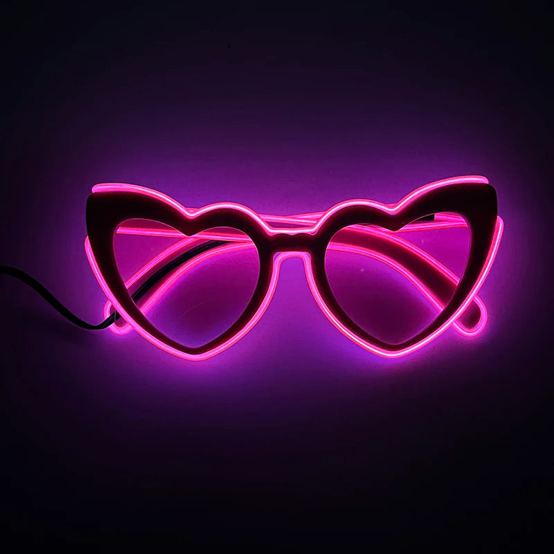 LED Light Up Glasses - Neon Luminous Goggles for Christmas, Cosplay