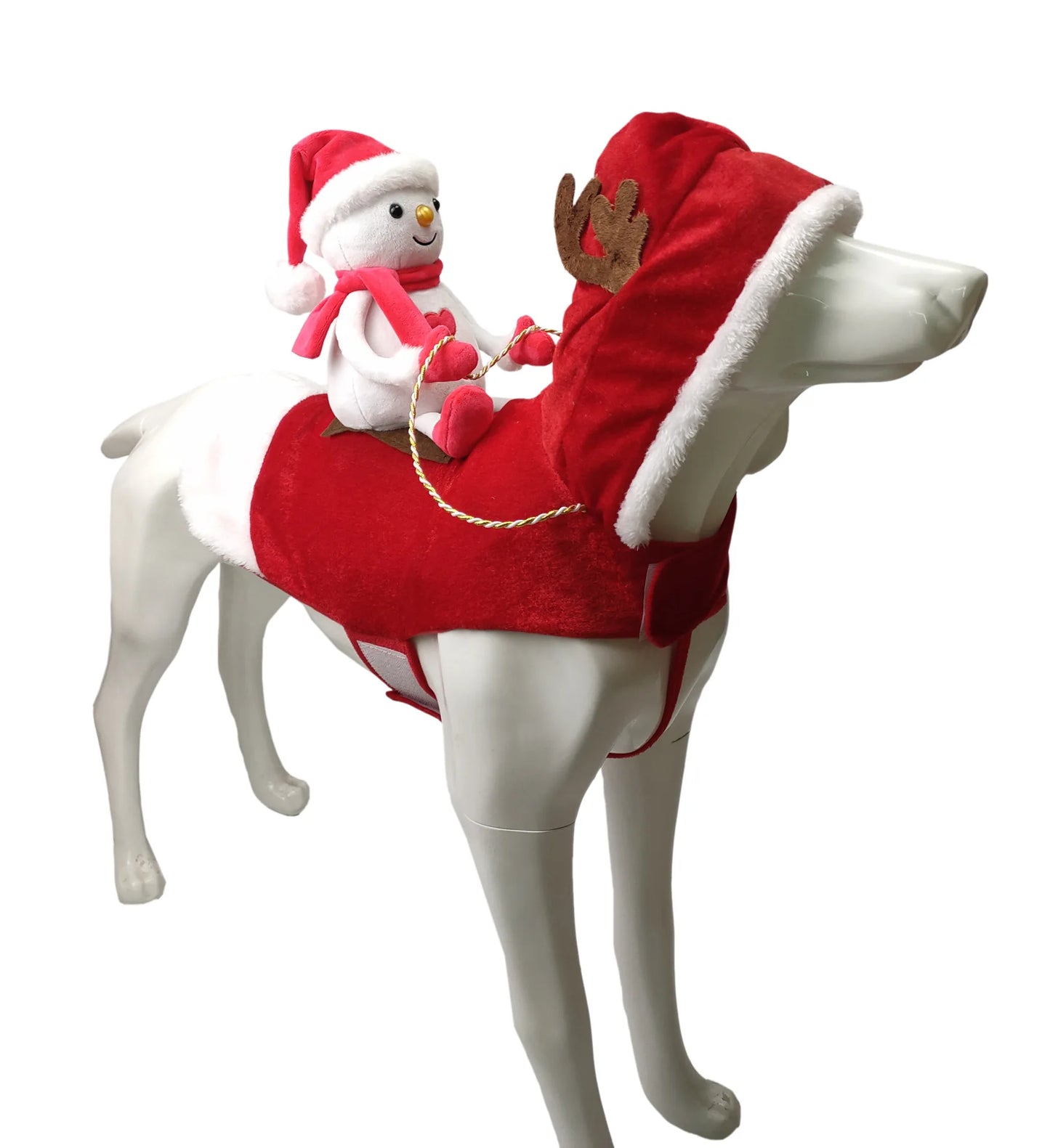 Creative Christmas Dog Costume Funny Christmas Santa Claus Riding on Dog Pet Cat Holiday Outfit Clothes Dressing Xmas