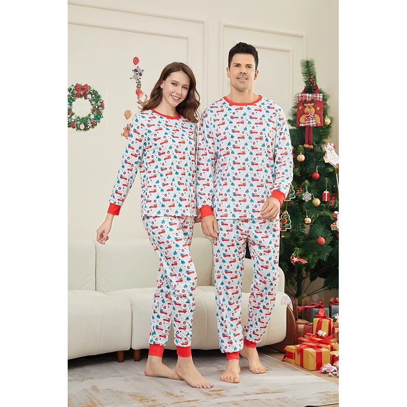 2024 Christmas Pajamas Family Matching Adult Father Mother Kids Girl Baby Xmas Pyjamas Outfits Clothes Set Family Look Sleepwear