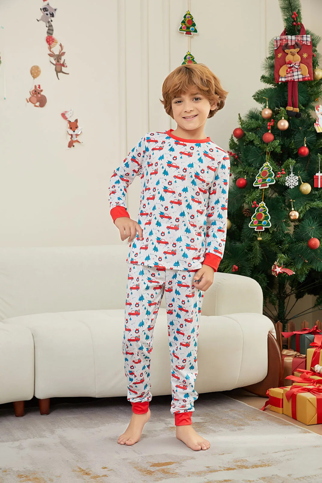 2024 Christmas Pajamas Family Matching Adult Father Mother Kids Girl Baby Xmas Pyjamas Outfits Clothes Set Family Look Sleepwear